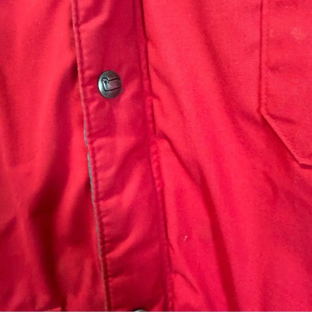 VTG Woolrich Womens Red Barn Coat Jacket Work Chore Lined Wool Made In USA‎ XL